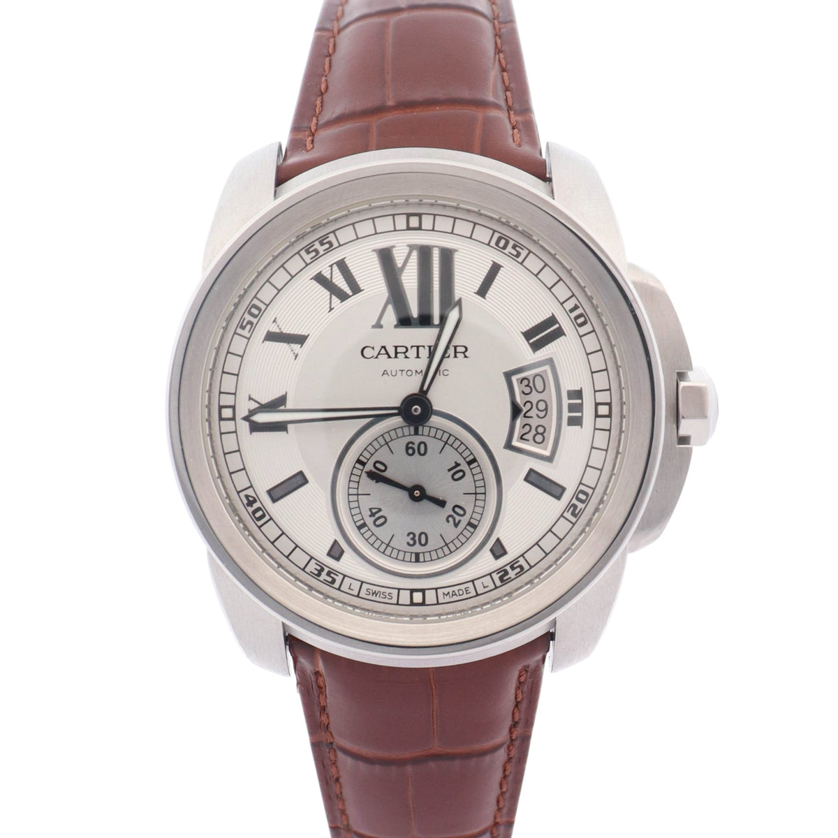 Cartier Calibre 42mm Silver Dial Watch Ref# W7100013