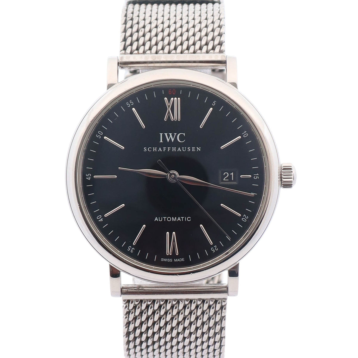 IWC Portofino 40mm Black Dial Watch Ref# IW356506