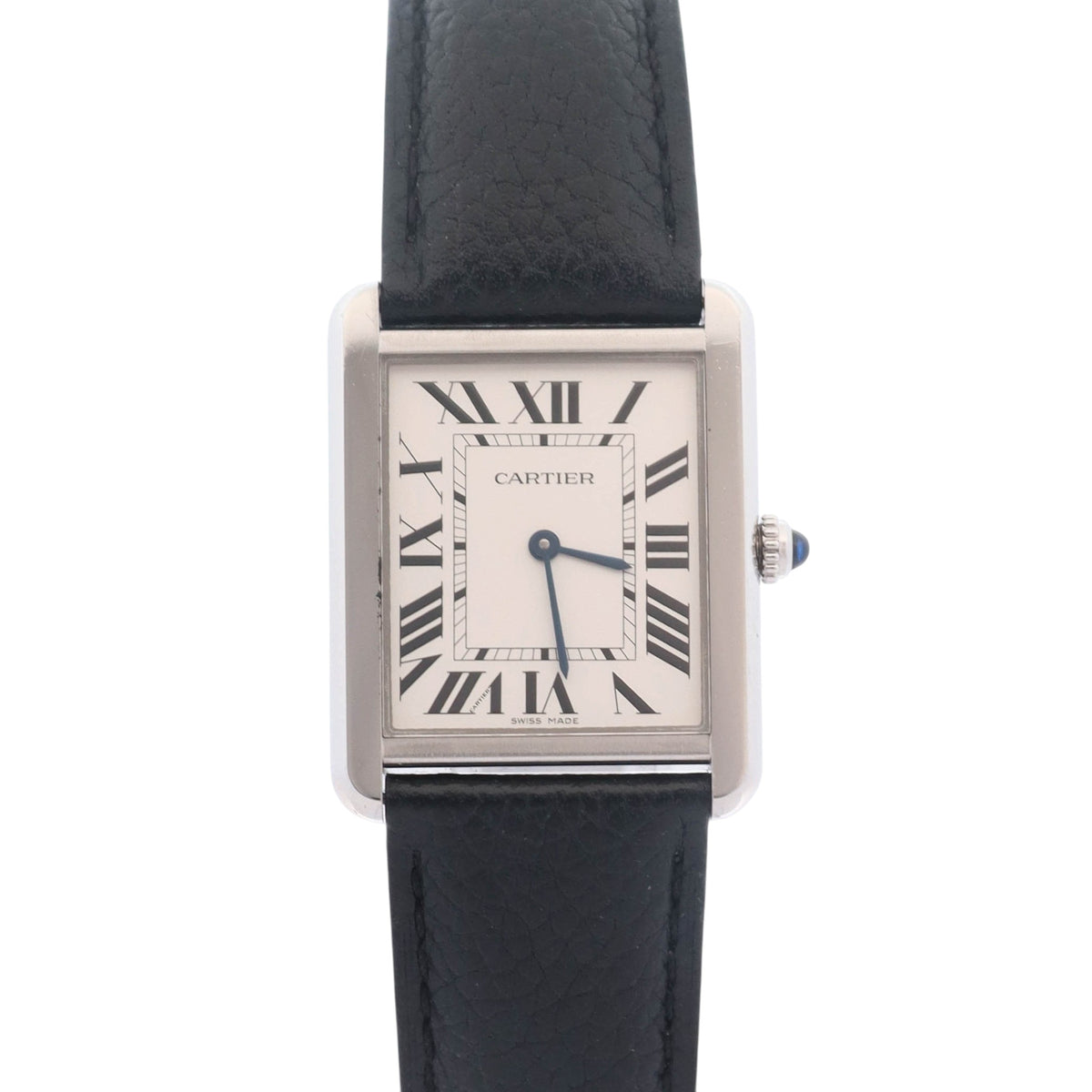 Cartier Tank 34.8mm x 27.4mm Silver Dial Watch Ref# WSTA0028