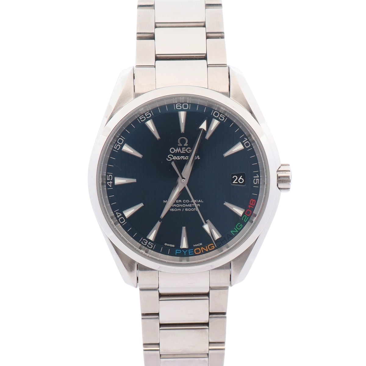 Omega Seamaster Aqua Terra 41.5mm Blue Dial Watch Ref# 522.10.42.21.03.001