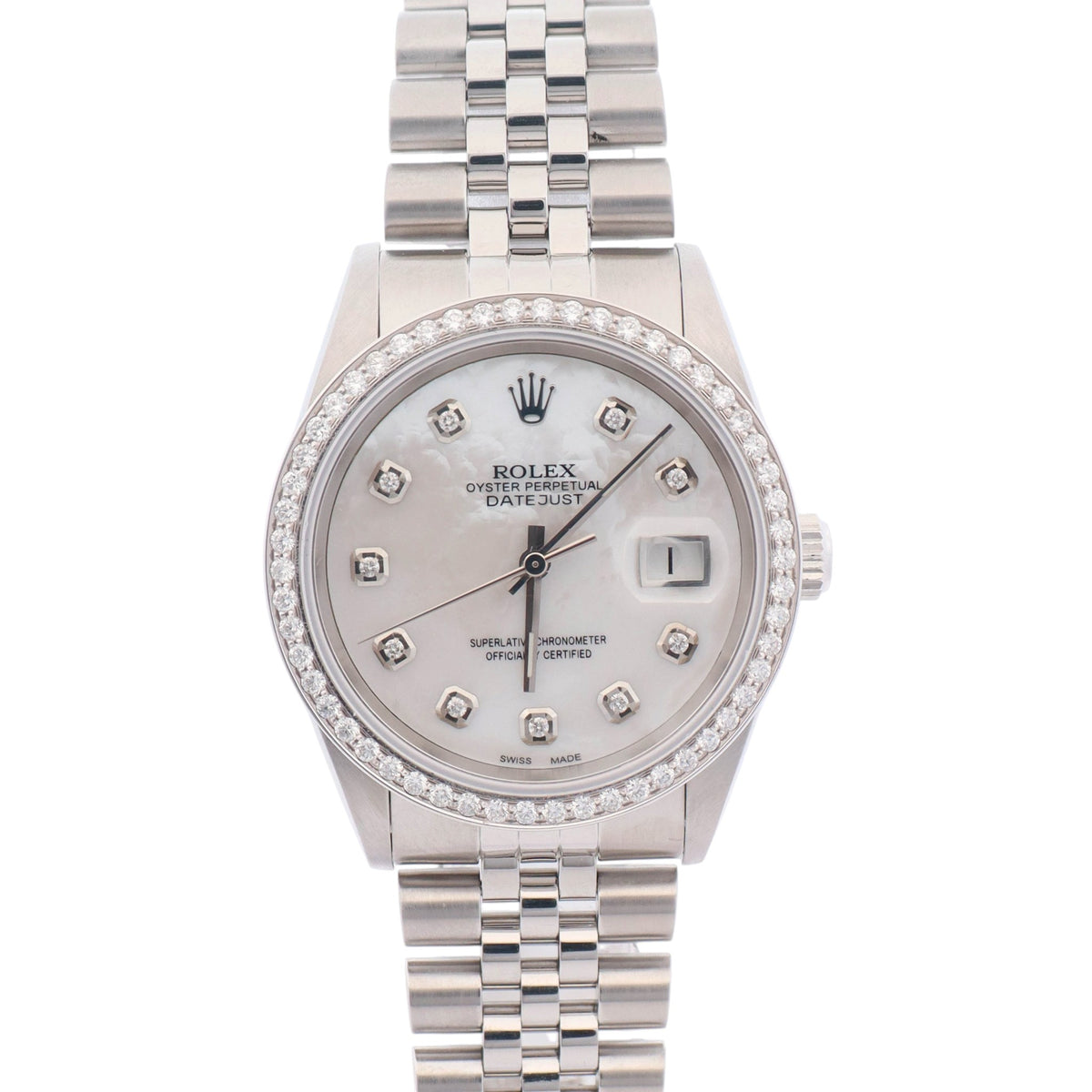Rolex Datejust 36mm MOP Dial Watch Ref# 16220