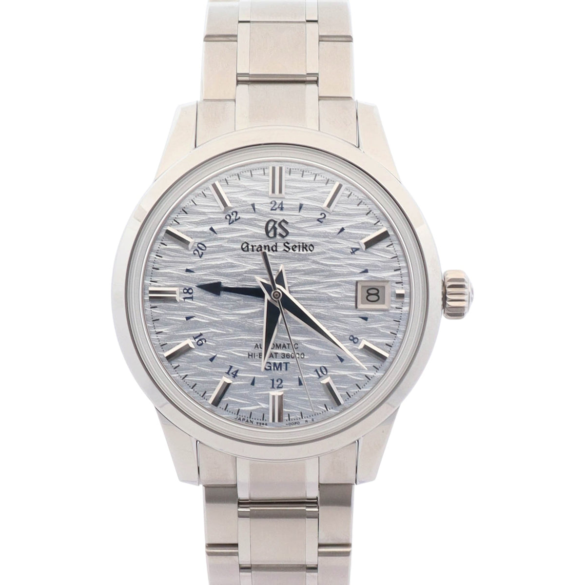 Grand Seiko Elegance GMT 39.5mm Light Blue Dial Watch Ref# SBGJ249