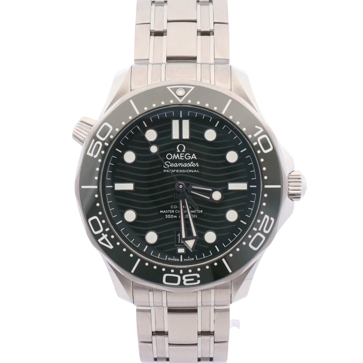 Omega Seamaster Diver 300m Green Dial Watch Ref# 210.3.42.20.10.001