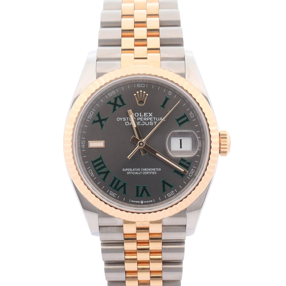 Rolex Datejust 36mm Wimbledon Dial Watch Ref# 126233