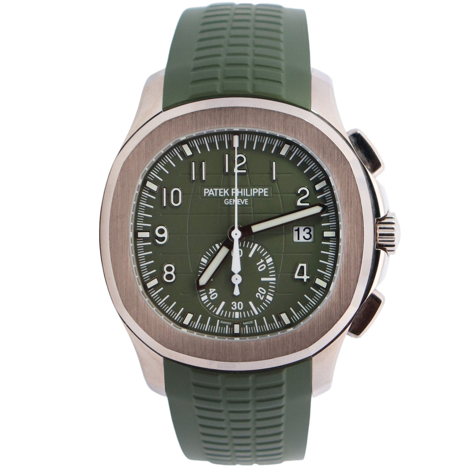 Patek Philippe Aquanaut 42mm Green Dial Watch Ref# 5968G-010 - Happy Jewelers Fine Jewelry Lifetime Warranty