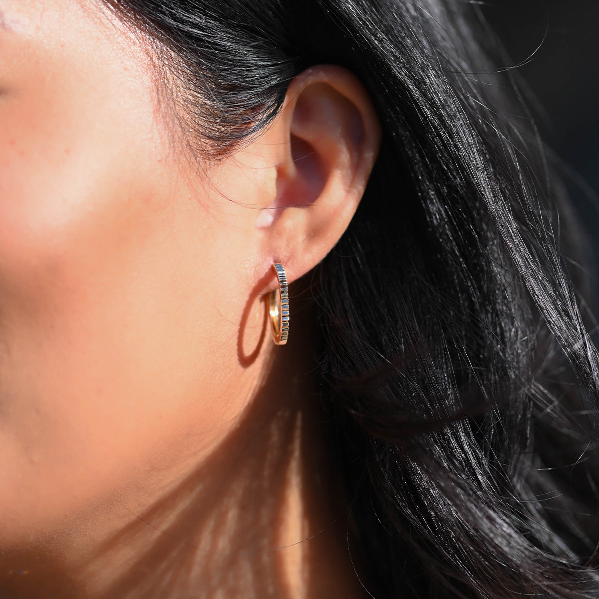 Solid Gold Fluted Hoops - Happy Jewelers Fine Jewelry Lifetime Warranty