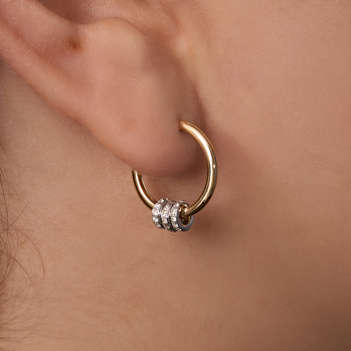Trinity Diamond Hoops