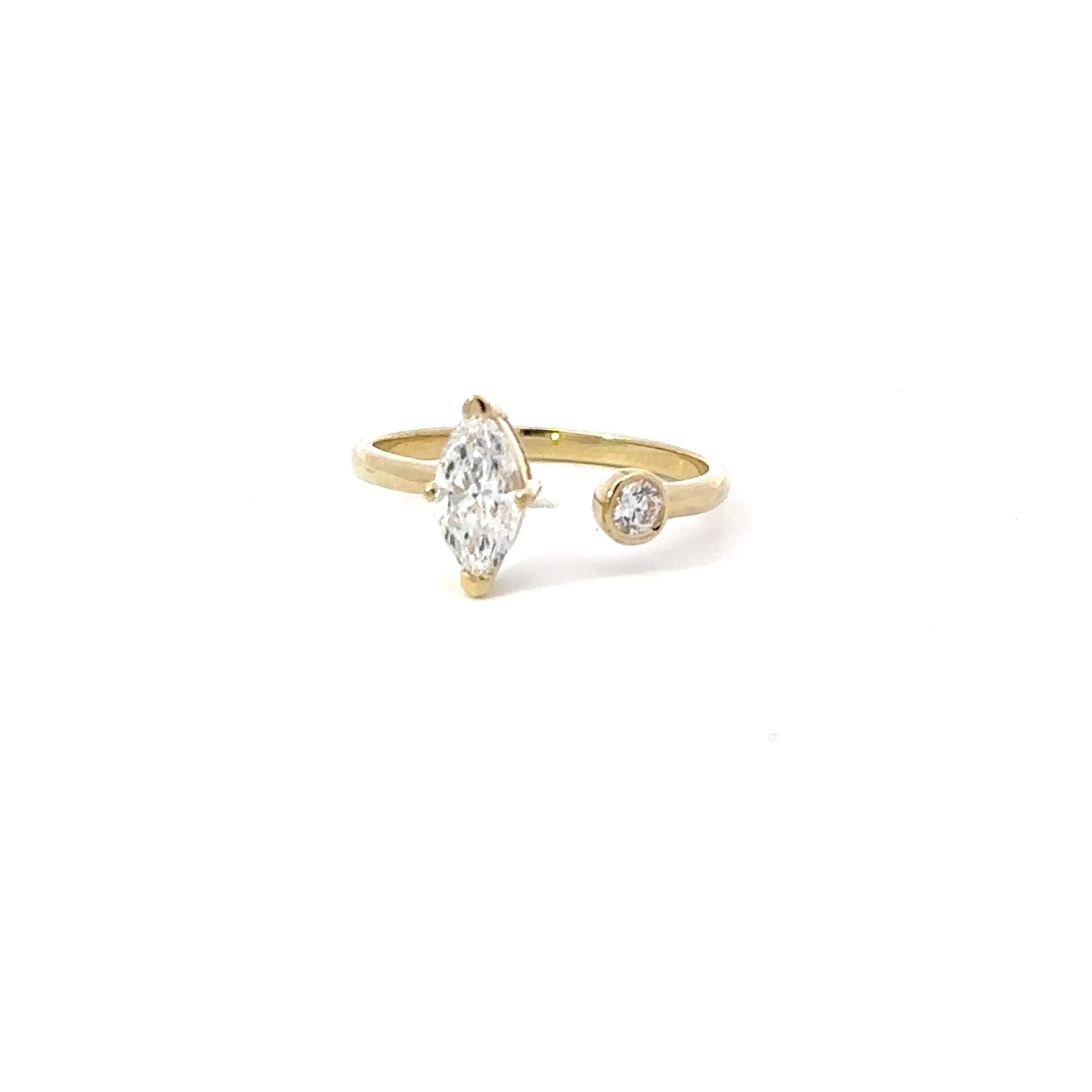 Double Diamond Open Ring - Happy Jewelers Fine Jewelry Lifetime Warranty
