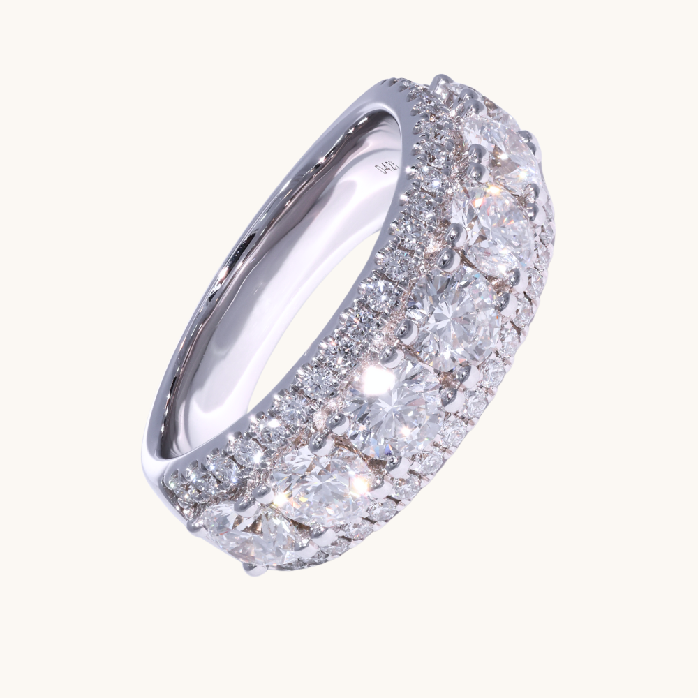 Men's Lab Diamond Three Row Band - Happy Jewelers Fine Jewelry Lifetime Warranty