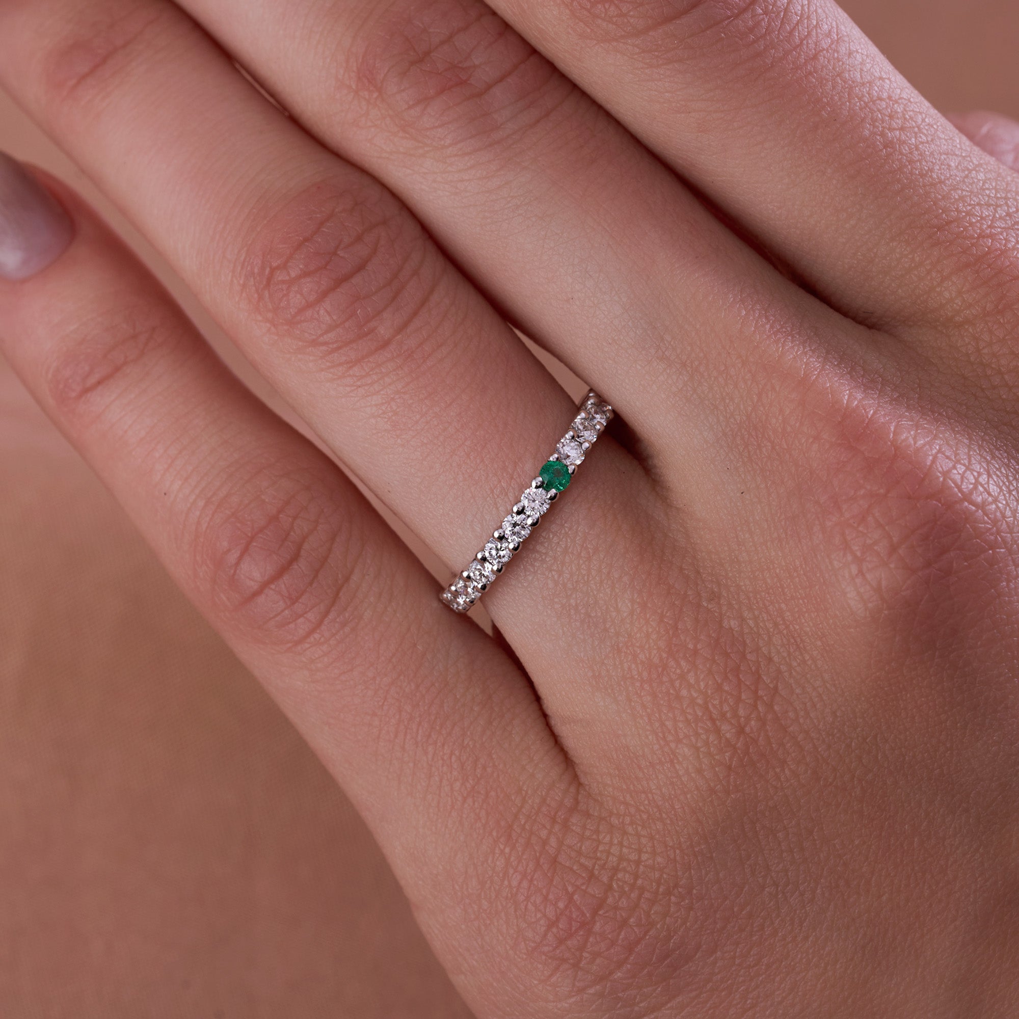 Birthstone Diamond Eternity Band - Happy Jewelers Fine Jewelry Lifetime Warranty