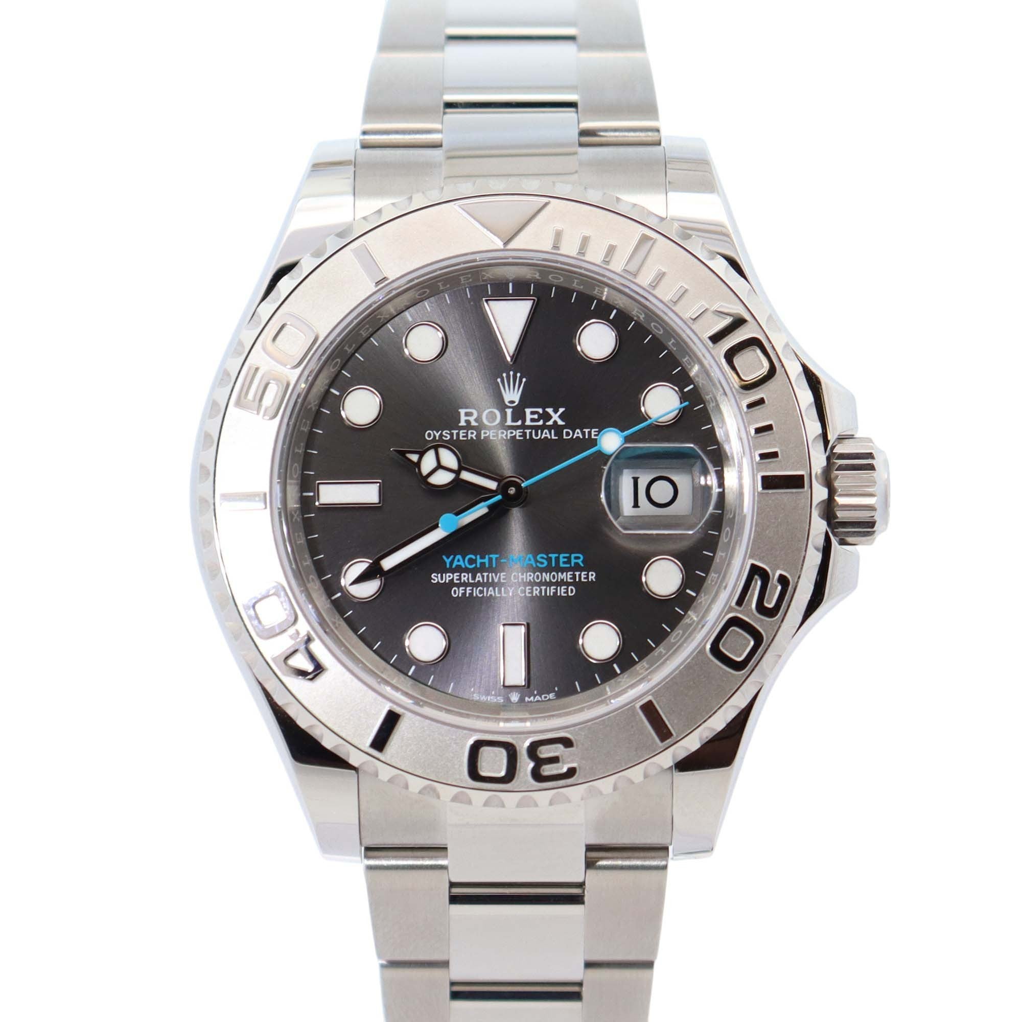 Rolex Yacht-Master 40mm Rhodium Dial Watch Ref# 126622 – Happy