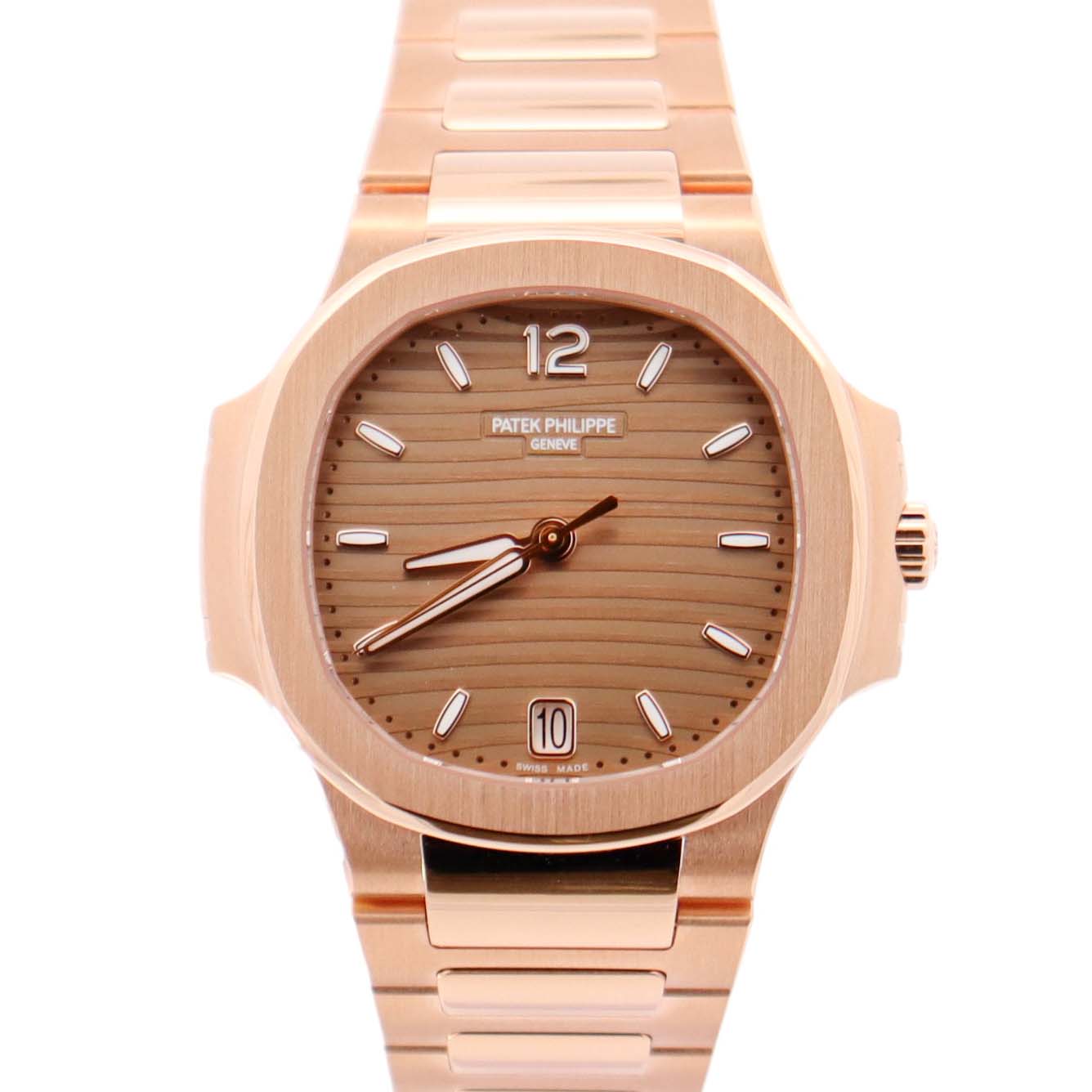 Patek Philippe Nautilus 35mm Champagne Dial Watch Ref# 7118/1R-010 - Happy Jewelers Fine Jewelry Lifetime Warranty