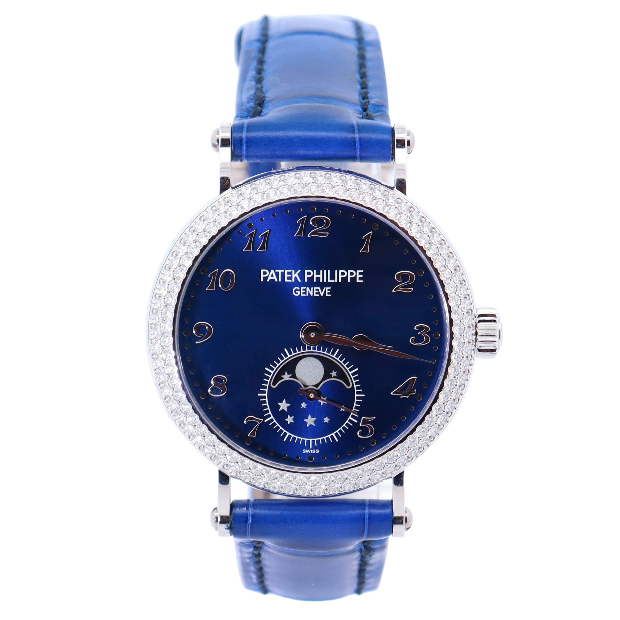 Patek Philippe Complications 33mm Blue Dial Ref# 7121/200G-001 - Happy Jewelers Fine Jewelry Lifetime Warranty