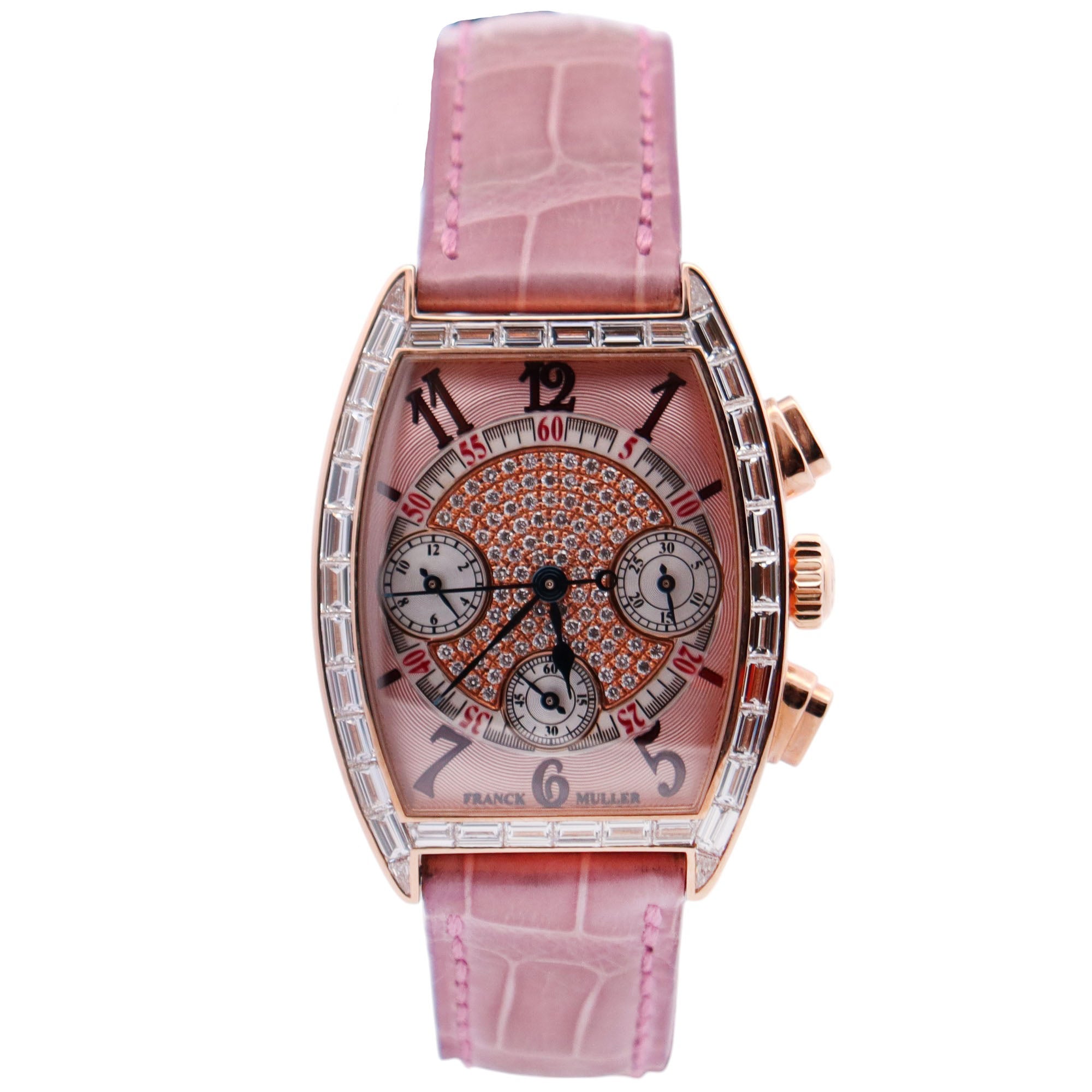 Franck Muller Cintree 30mm Pink Dial Watch Ref# 7501 CC BAG CD - Happy Jewelers Fine Jewelry Lifetime Warranty