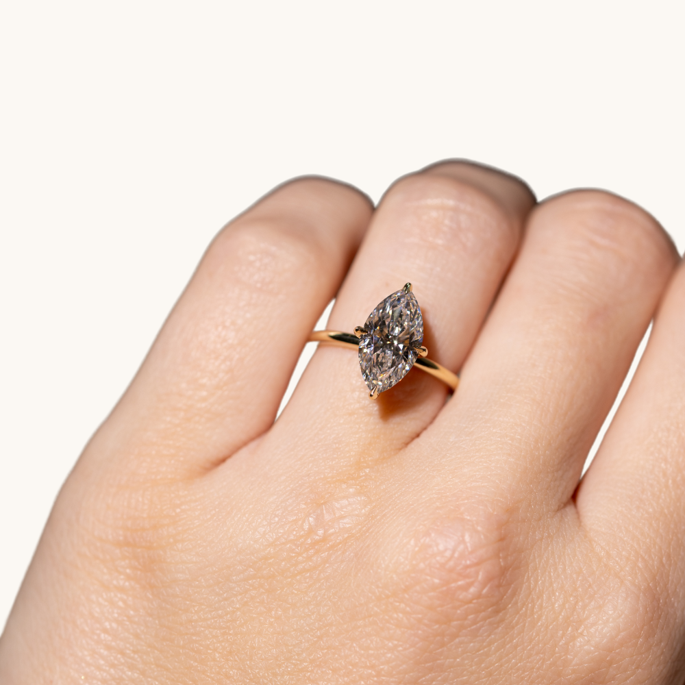 2.54 Marquise Lab Diamond Engagement Ring - Happy Jewelers Fine Jewelry Lifetime Warranty