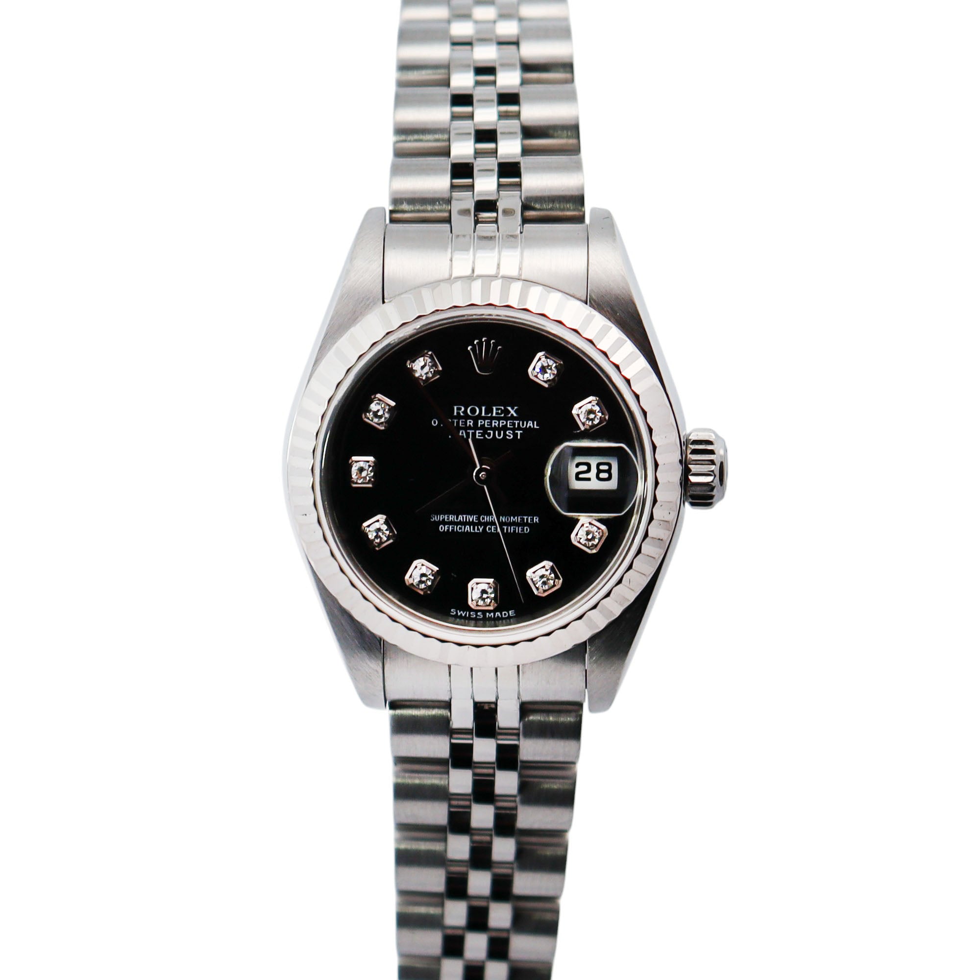 Rolex Datejust 26mm Black Dial Watch Ref# 79174 - Happy Jewelers Fine Jewelry Lifetime Warranty