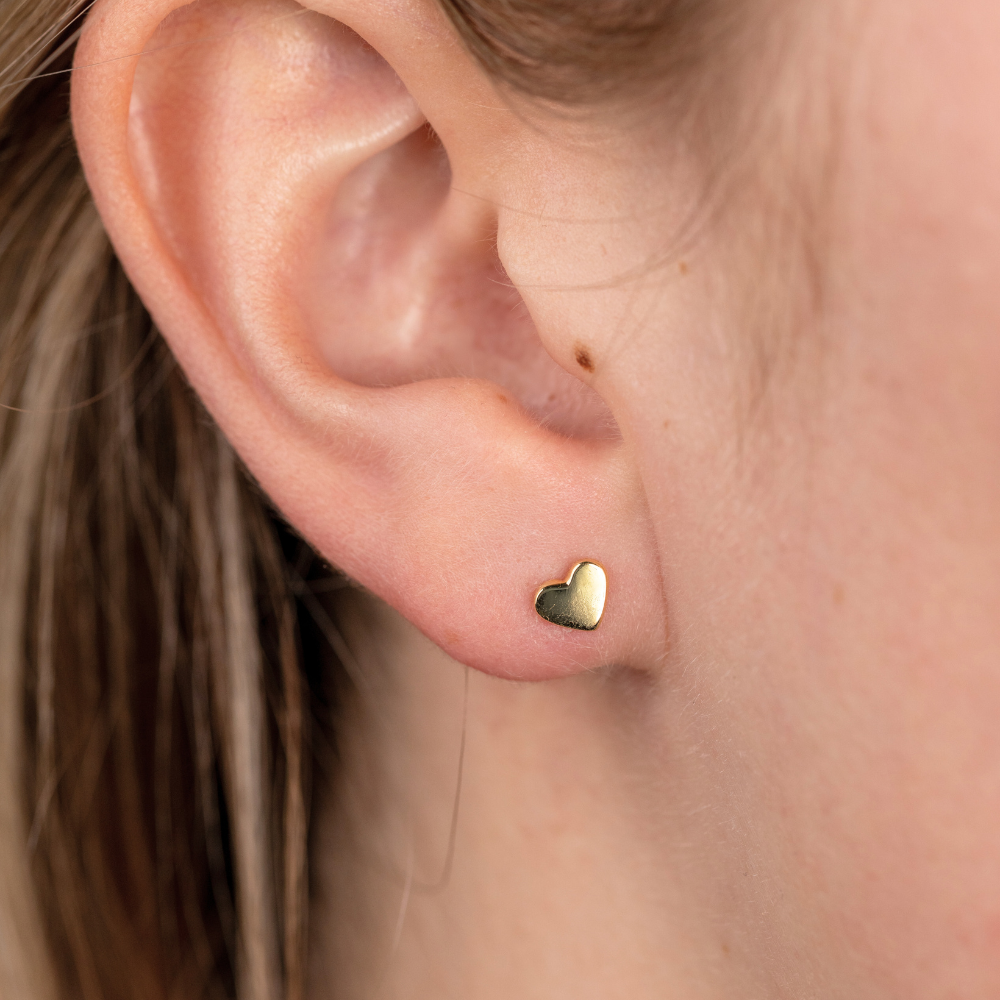 Heart Shaped Stud Earrings - Happy Jewelers Fine Jewelry Lifetime Warranty