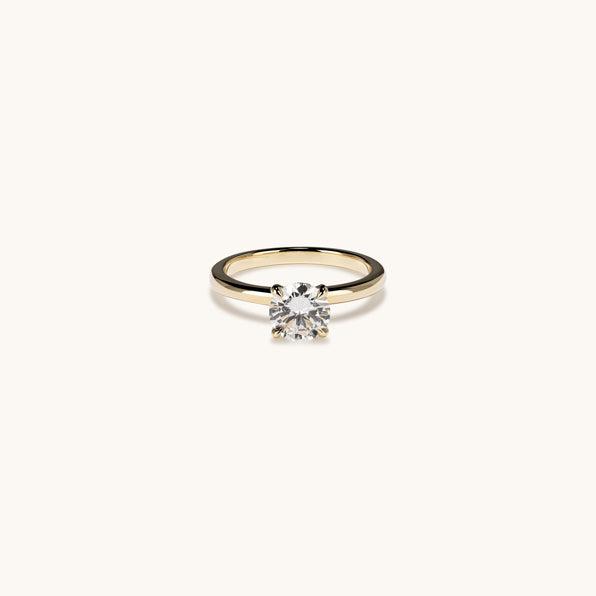1.00 Round Natural Diamond Engagement Ring - Happy Jewelers Fine Jewelry Lifetime Warranty