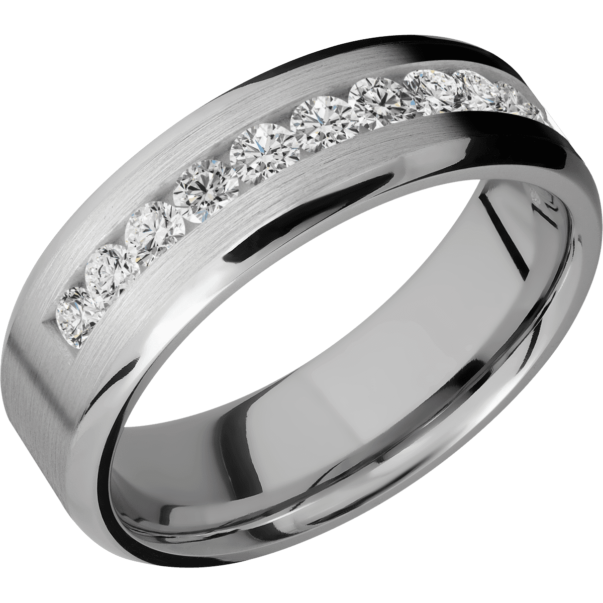 Titanium + Satin , Polish Finish - Happy Jewelers Fine Jewelry Lifetime Warranty