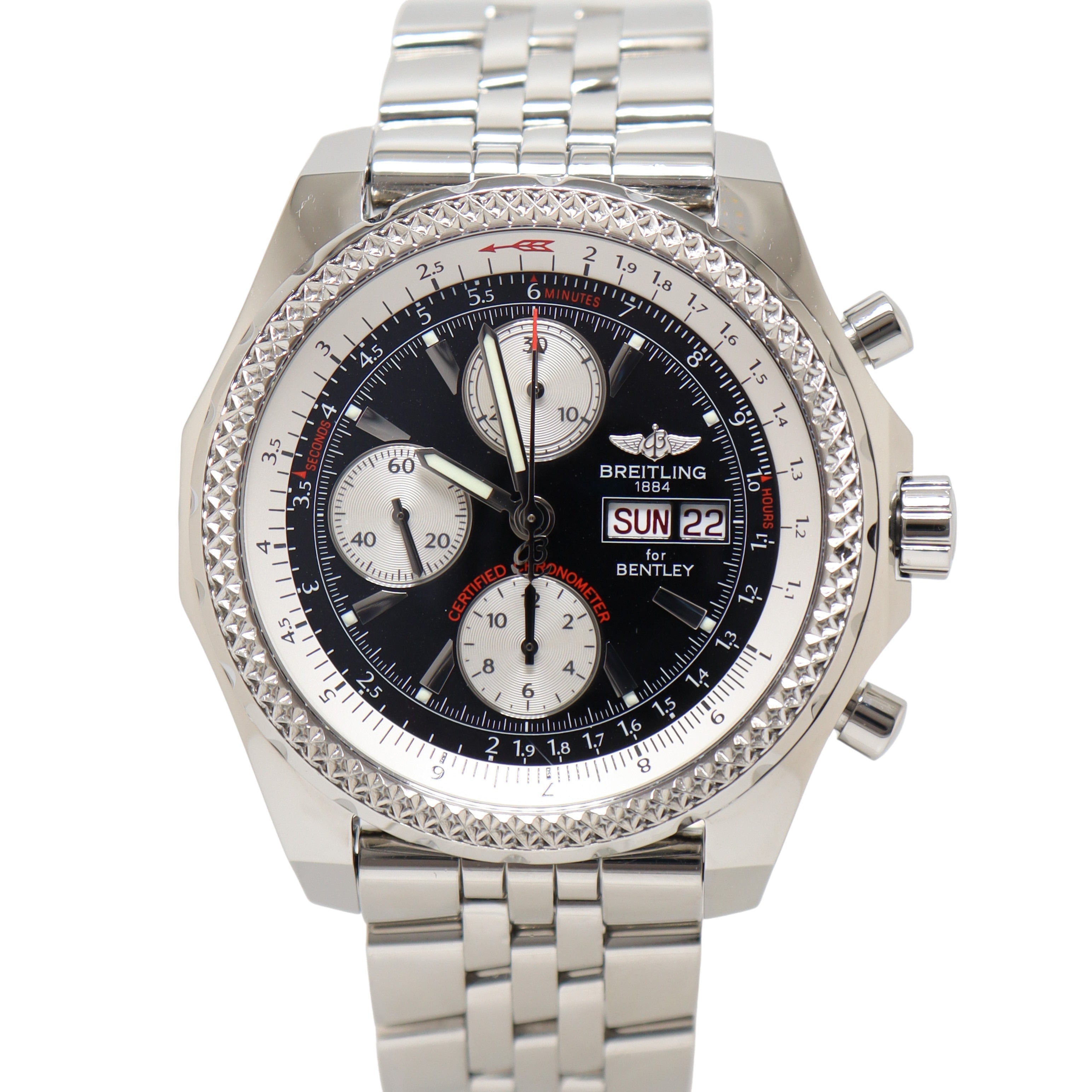 Breitling Bentley 43mm Black Dial Watch Ref# A13362 – Happy Jewelers
