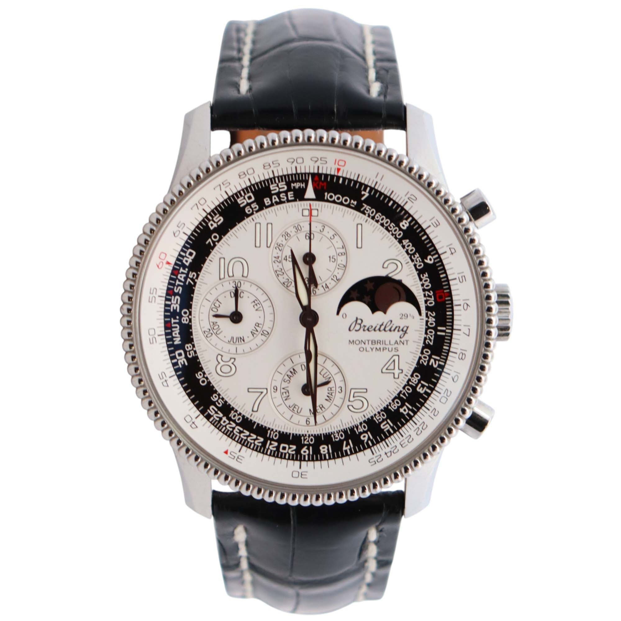Breitling Navitimer 42mm White Dial Watch Ref# A19350 - Happy Jewelers Fine Jewelry Lifetime Warranty