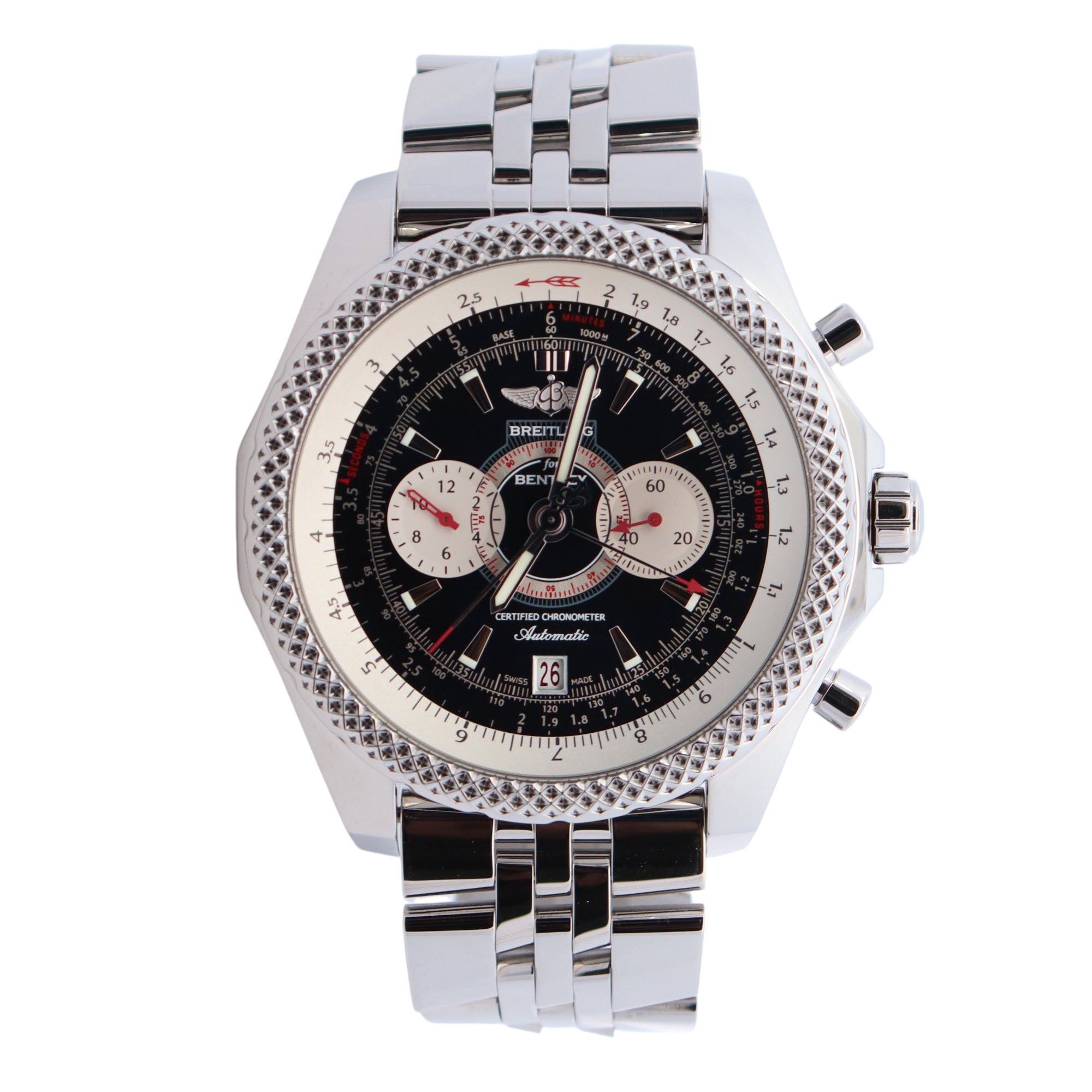 Breitling Bentley 48mm Black Dial Watch Ref# A26364 - Happy Jewelers Fine Jewelry Lifetime Warranty