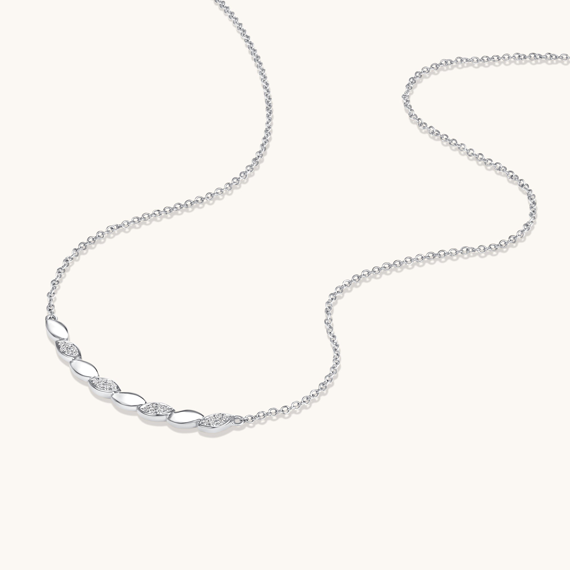 Alternating Diamond Twist Necklace - Happy Jewelers Fine Jewelry Lifetime Warranty