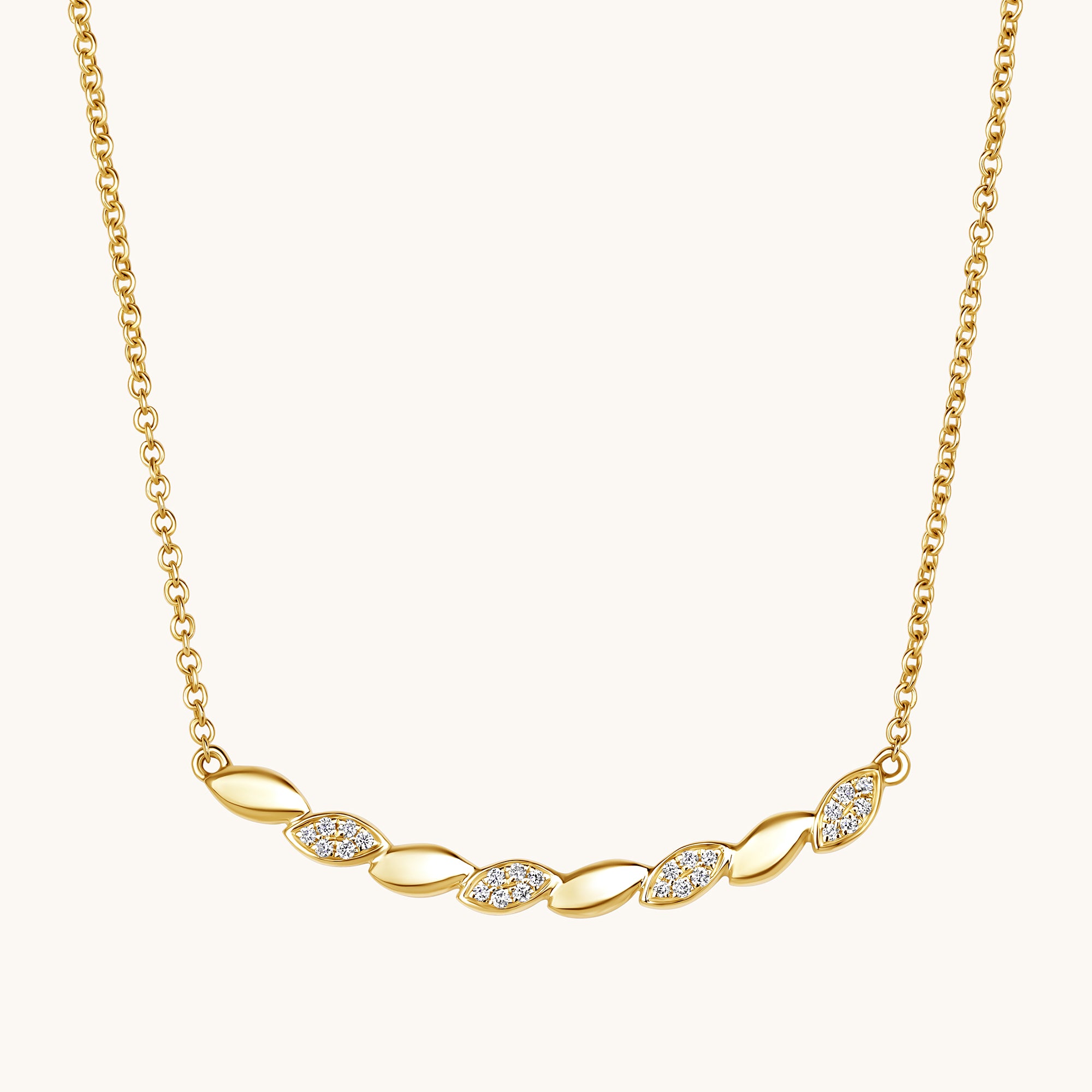 Alternating Diamond Twist Necklace - Happy Jewelers Fine Jewelry Lifetime Warranty