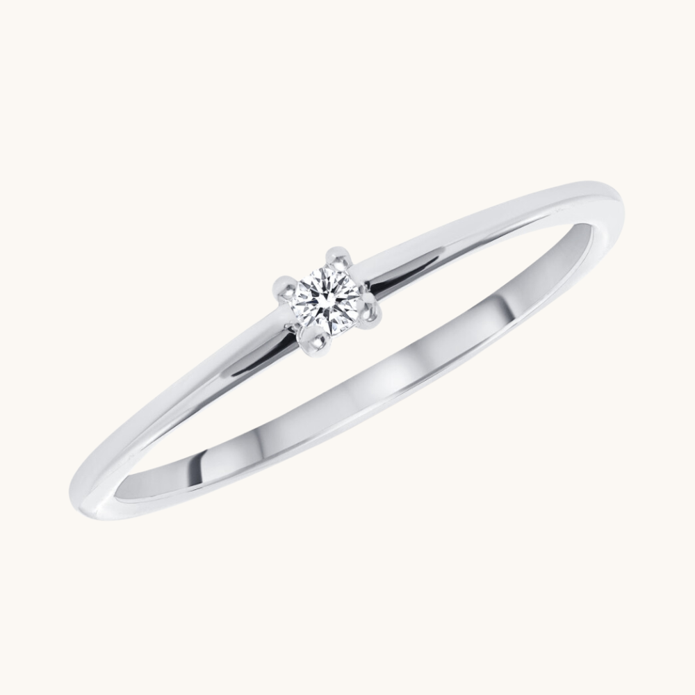 Aster Single Diamond Band - Happy Jewelers Fine Jewelry Lifetime Warranty