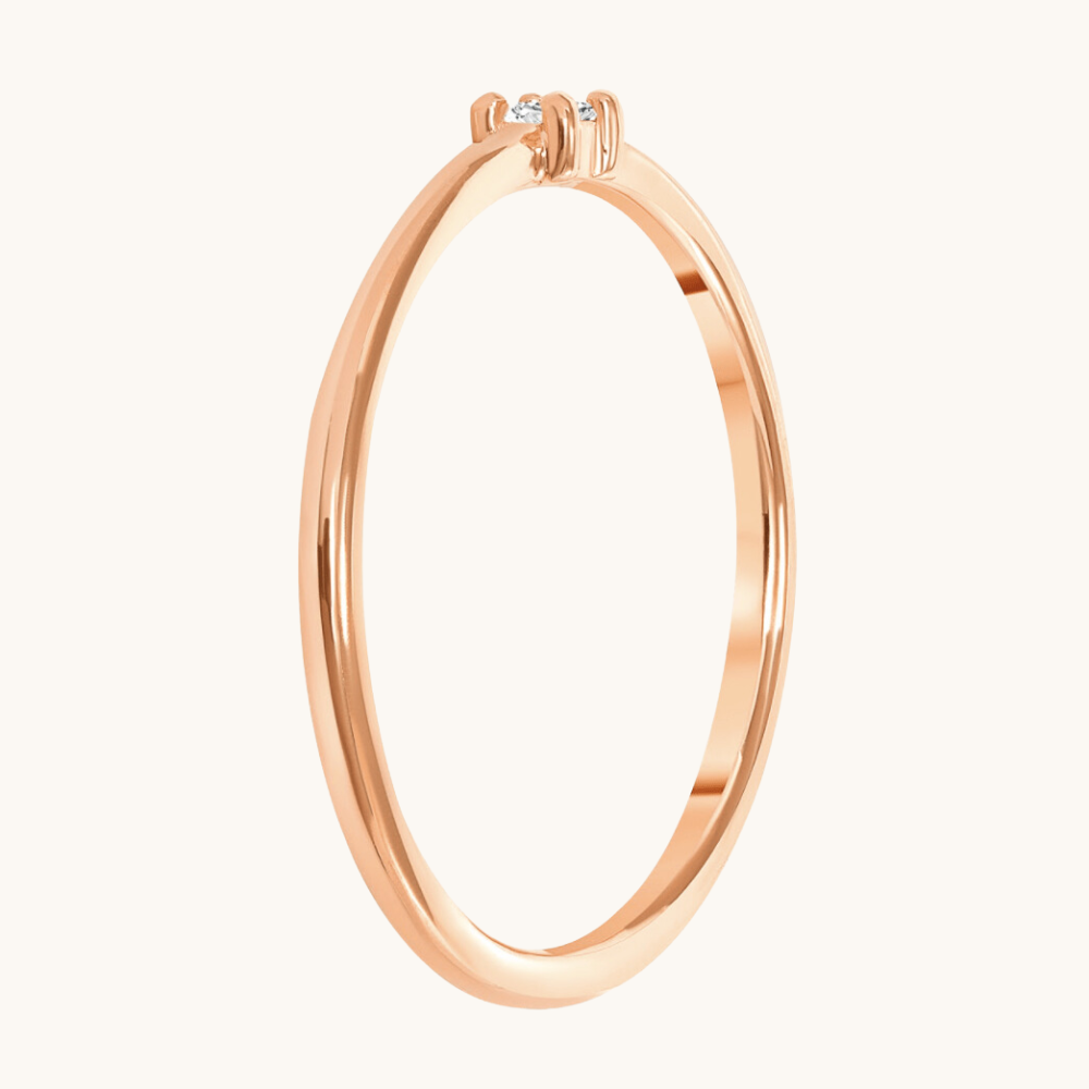 Aster Single Diamond Band - Happy Jewelers Fine Jewelry Lifetime Warranty