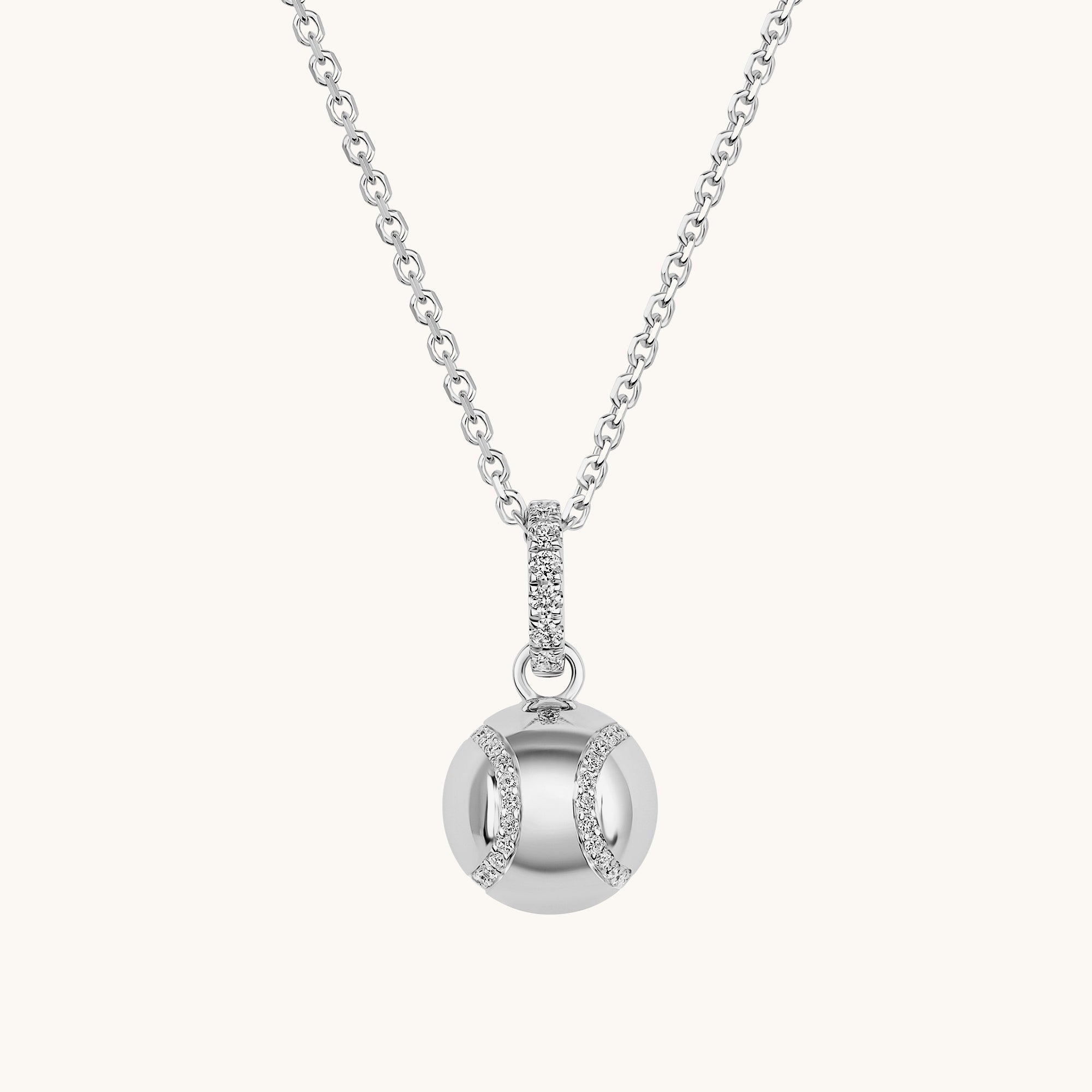 Diamond Baseball Pendant