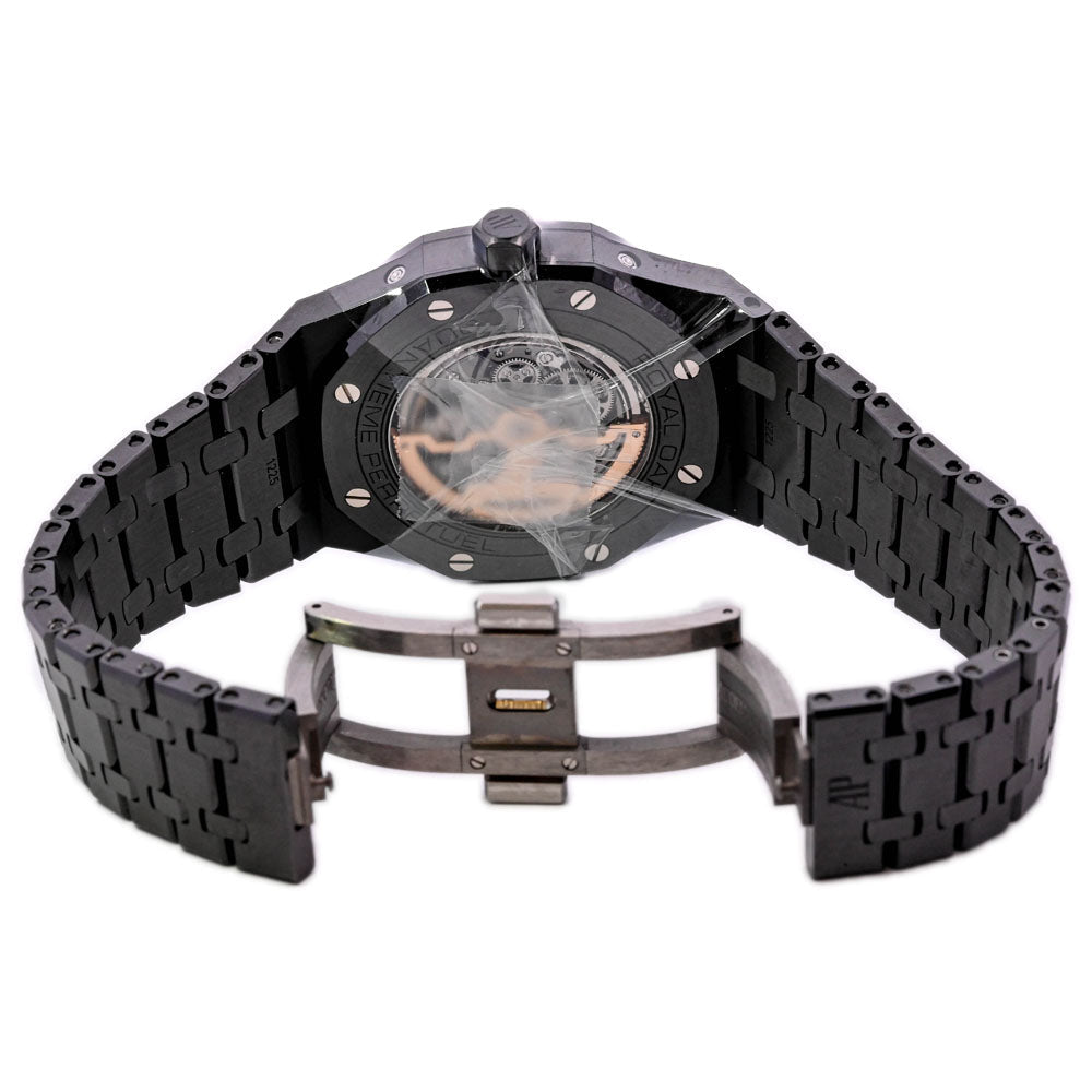 Audemars Piguet Royal Oak 41mm Black Ceramic Skeleton Dial Watch Reference# 26585CE.OO.1225CE.01 - Happy Jewelers Fine Jewelry Lifetime Warranty