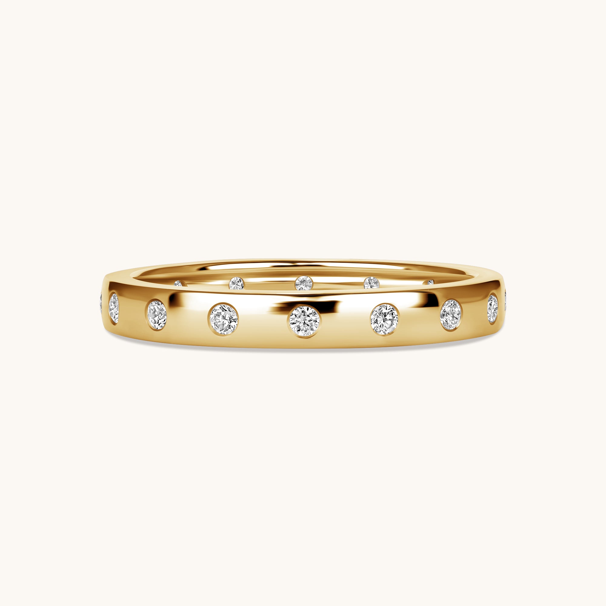 The Cassie Inlay Diamond Band