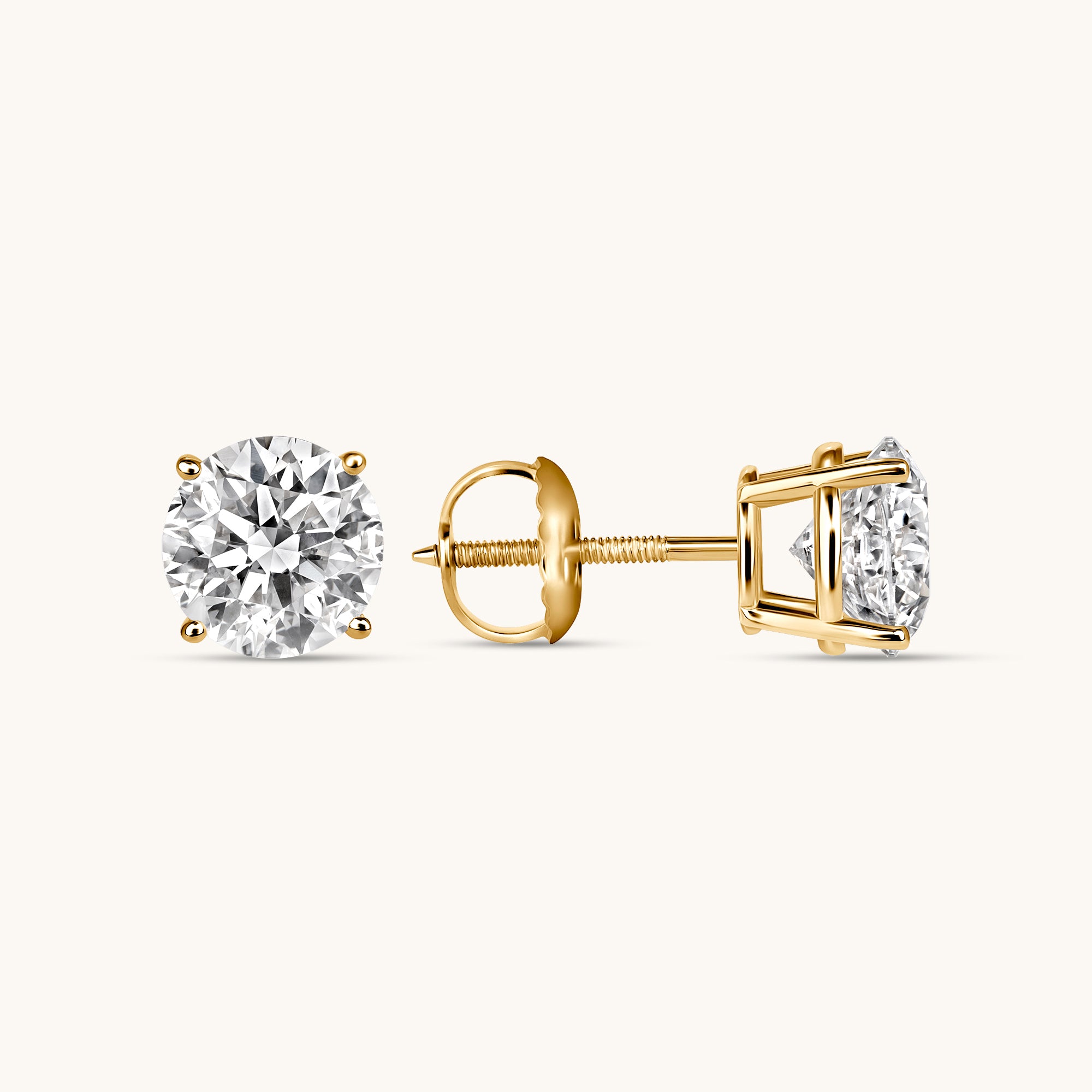 Lab Created Classic Diamond Stud Earrings