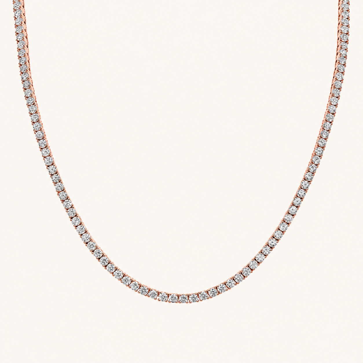 Natural Diamond Tennis Necklace