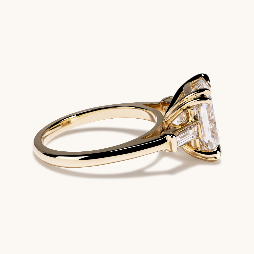 3.58 Cushion Lab Diamond 3-Stone Engagement Ring - Happy Jewelers Fine Jewelry Lifetime Warranty