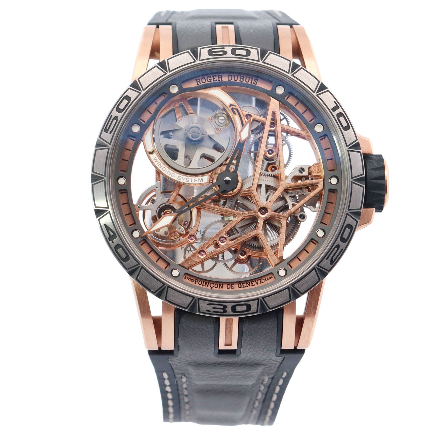 Roger Dubuis Excalibur Spider Rose Gold 45mm Skeleton Dot Dial Watch Reference# - Happy Jewelers Fine Jewelry Lifetime Warranty