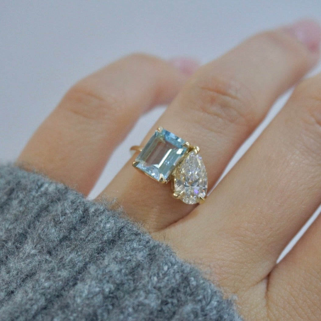 Toi Et Moi Lab Birthstone Ring - Happy Jewelers Fine Jewelry Lifetime Warranty