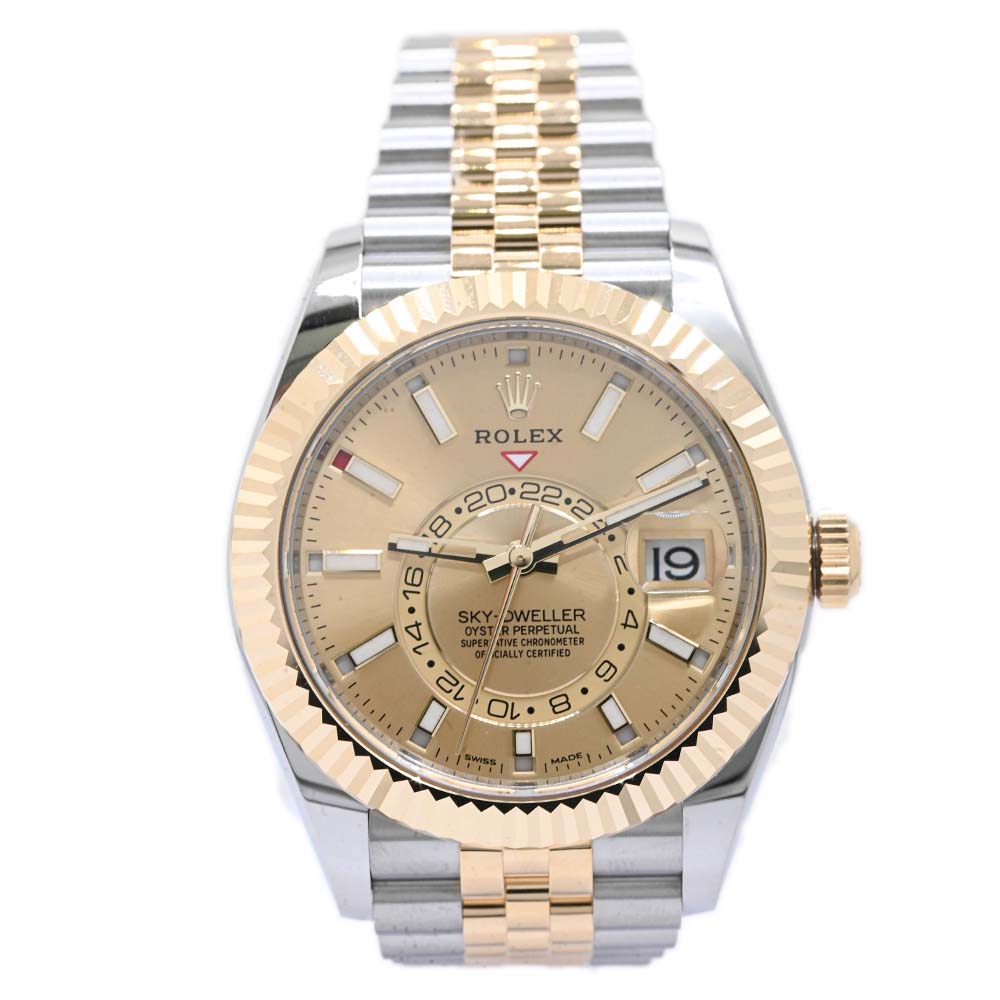 Rolex Sky-Dweller 42mm Champagne Dial Watch Ref# 326933 - Happy Jewelers Fine Jewelry Lifetime Warranty