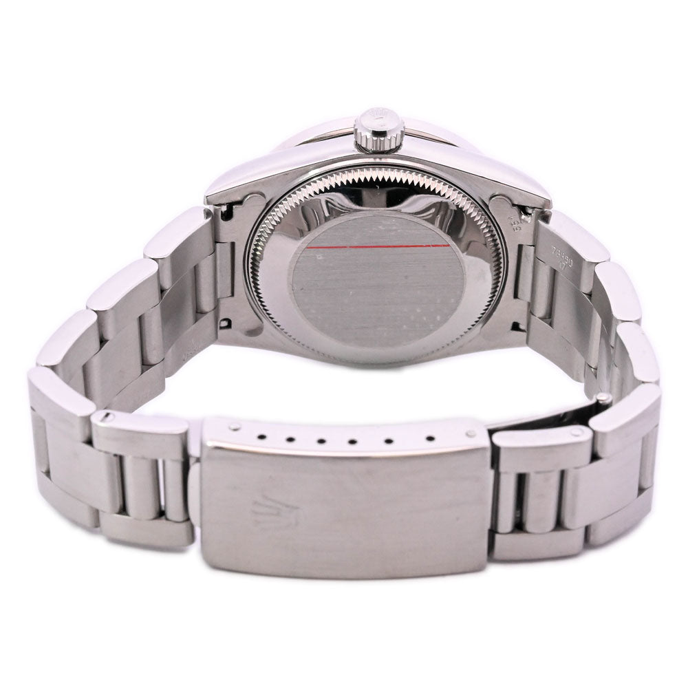 Rolex Oyster Perpetual Stainless Steel 31mm Custom White MOP Diamond Dial Watch Reference #: 67480 - Happy Jewelers Fine Jewelry Lifetime Warranty