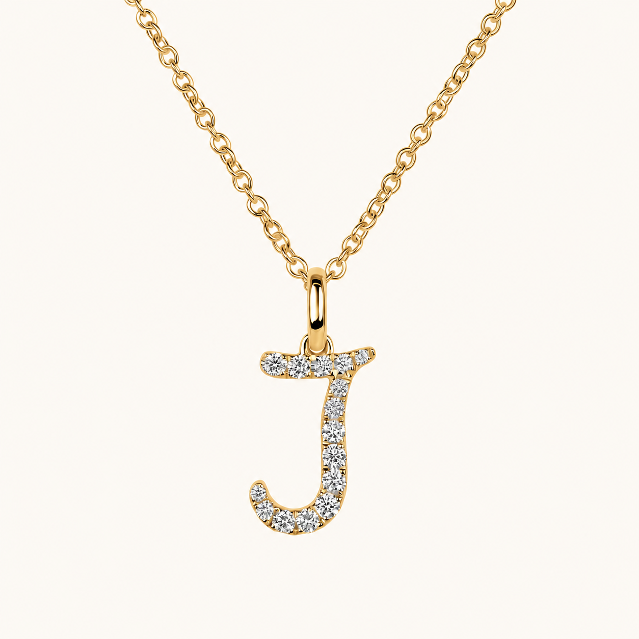 Darling Diamond Initial Necklace