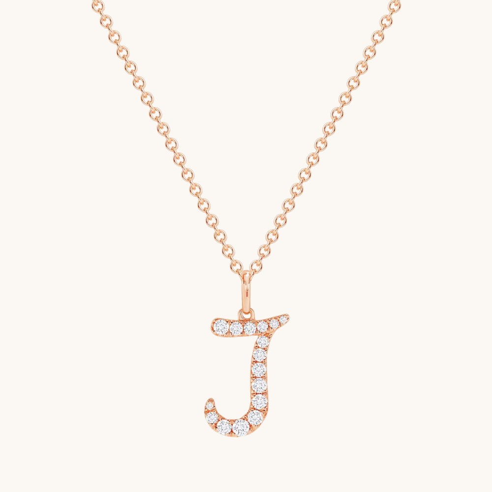 Darling Diamond Initial Necklace - Happy Jewelers Fine Jewelry Lifetime Warranty