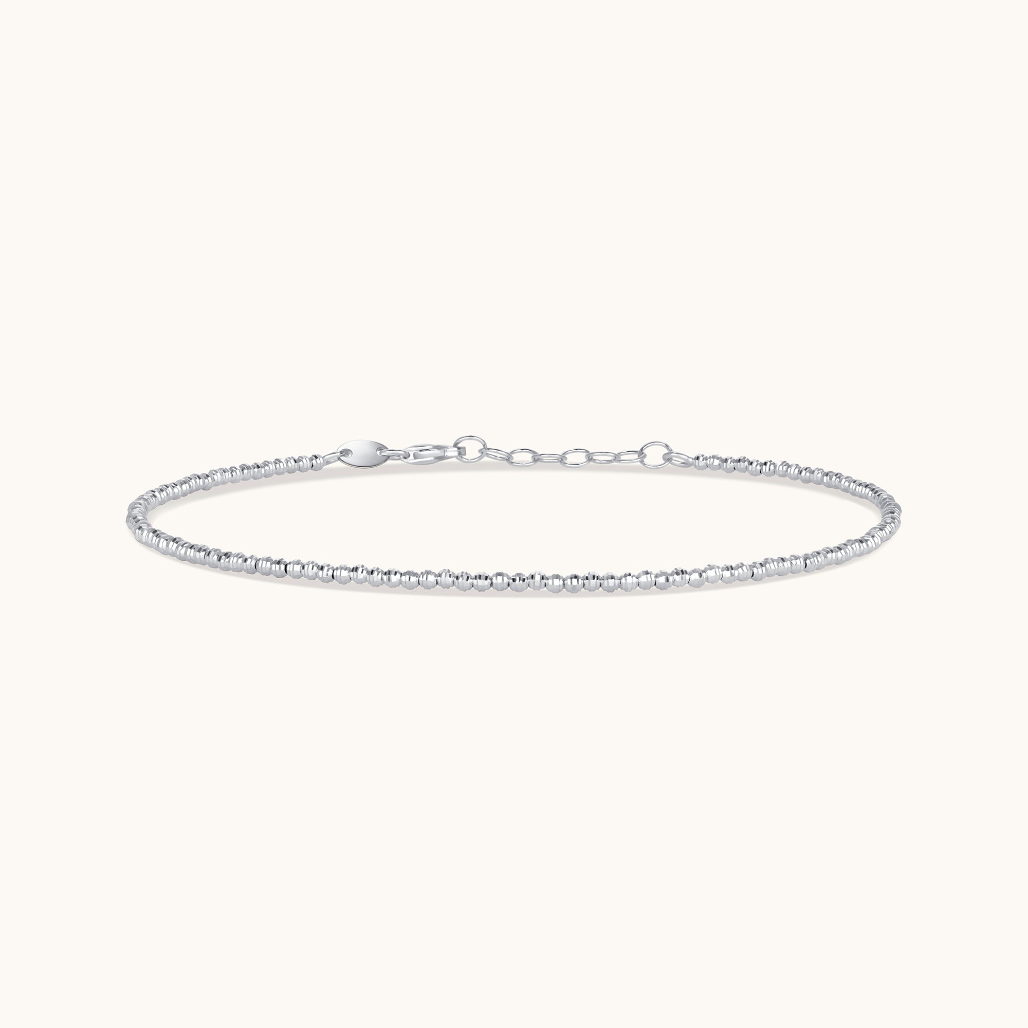 Diamond Cut Beaded Anklet - Happy Jewelers Fine Jewelry Lifetime Warranty