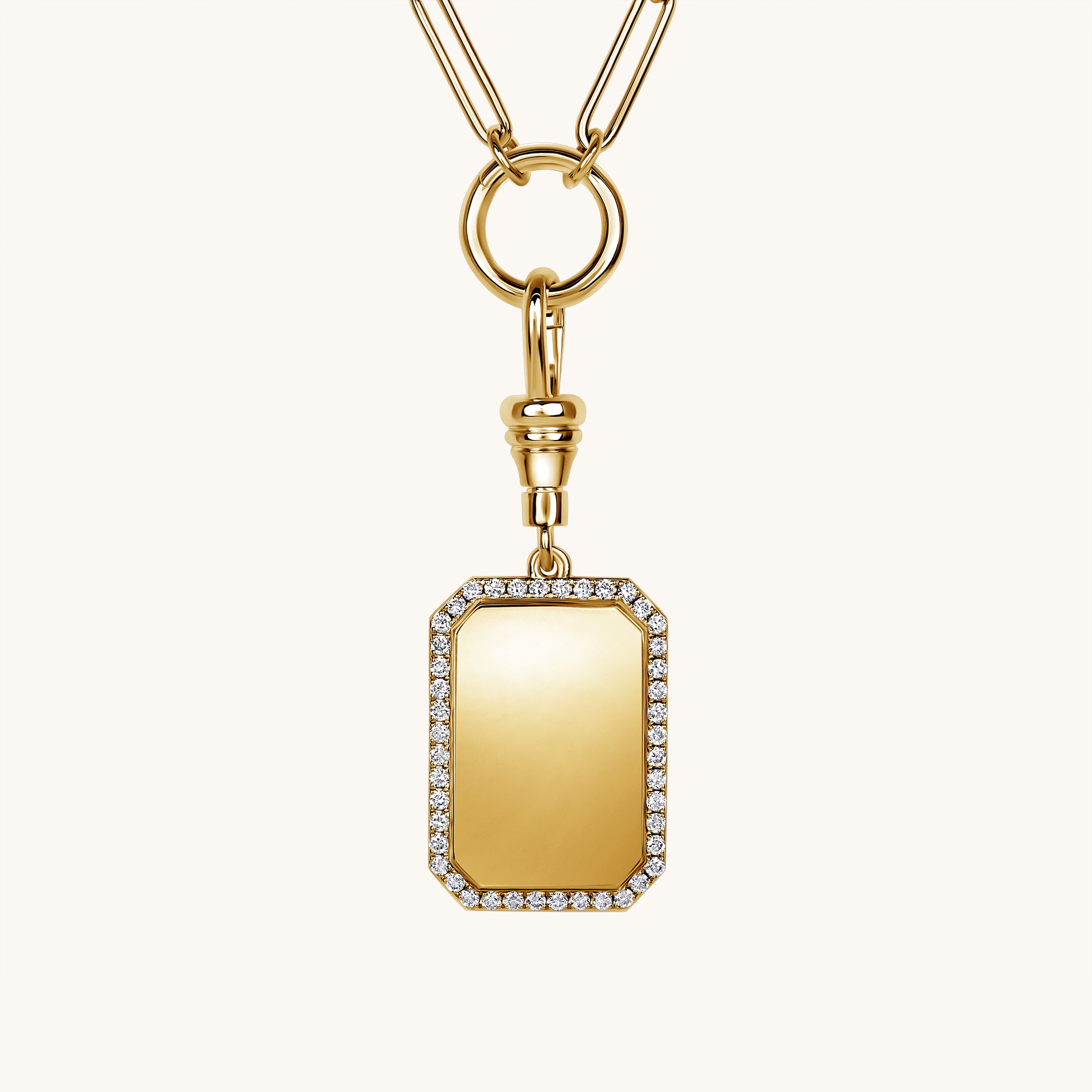Diamond Dog Tag Necklace