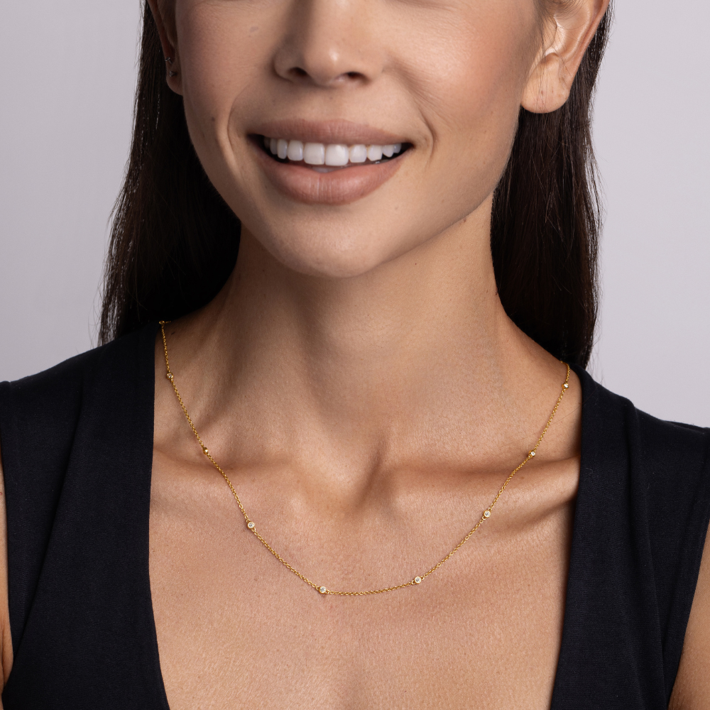 Diamond Bezel Necklace - Happy Jewelers Fine Jewelry Lifetime Warranty