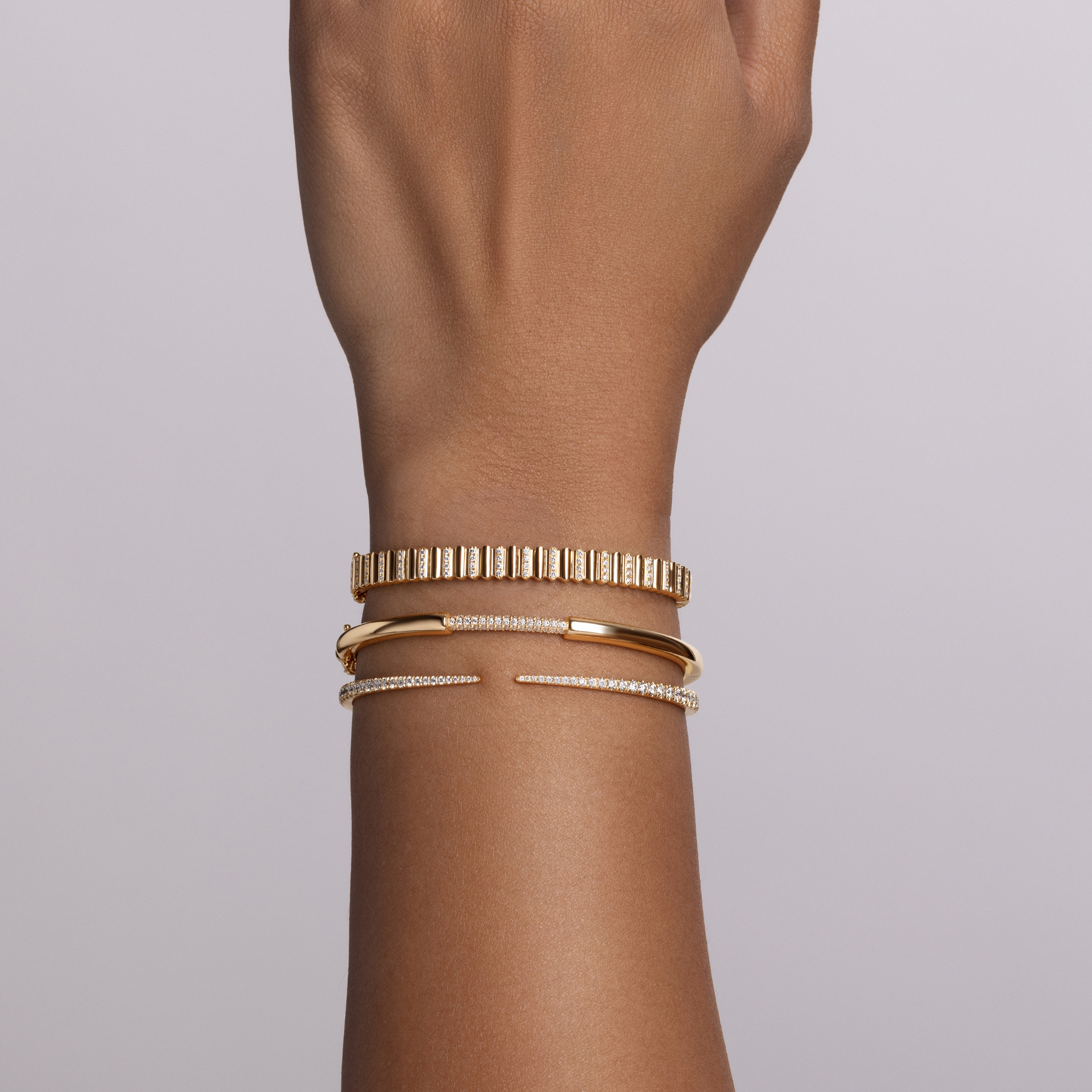 Diamond Claw Cuff Bangle - Happy Jewelers Fine Jewelry Lifetime Warranty