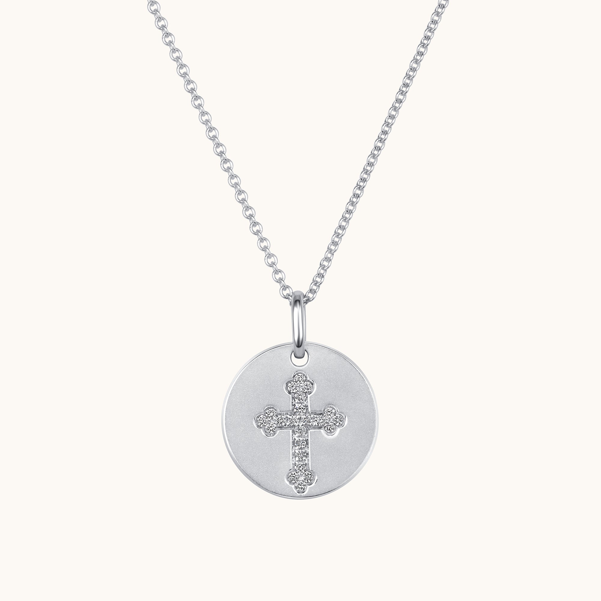Diamond Coin Cross Pendant - Happy Jewelers Fine Jewelry Lifetime Warranty
