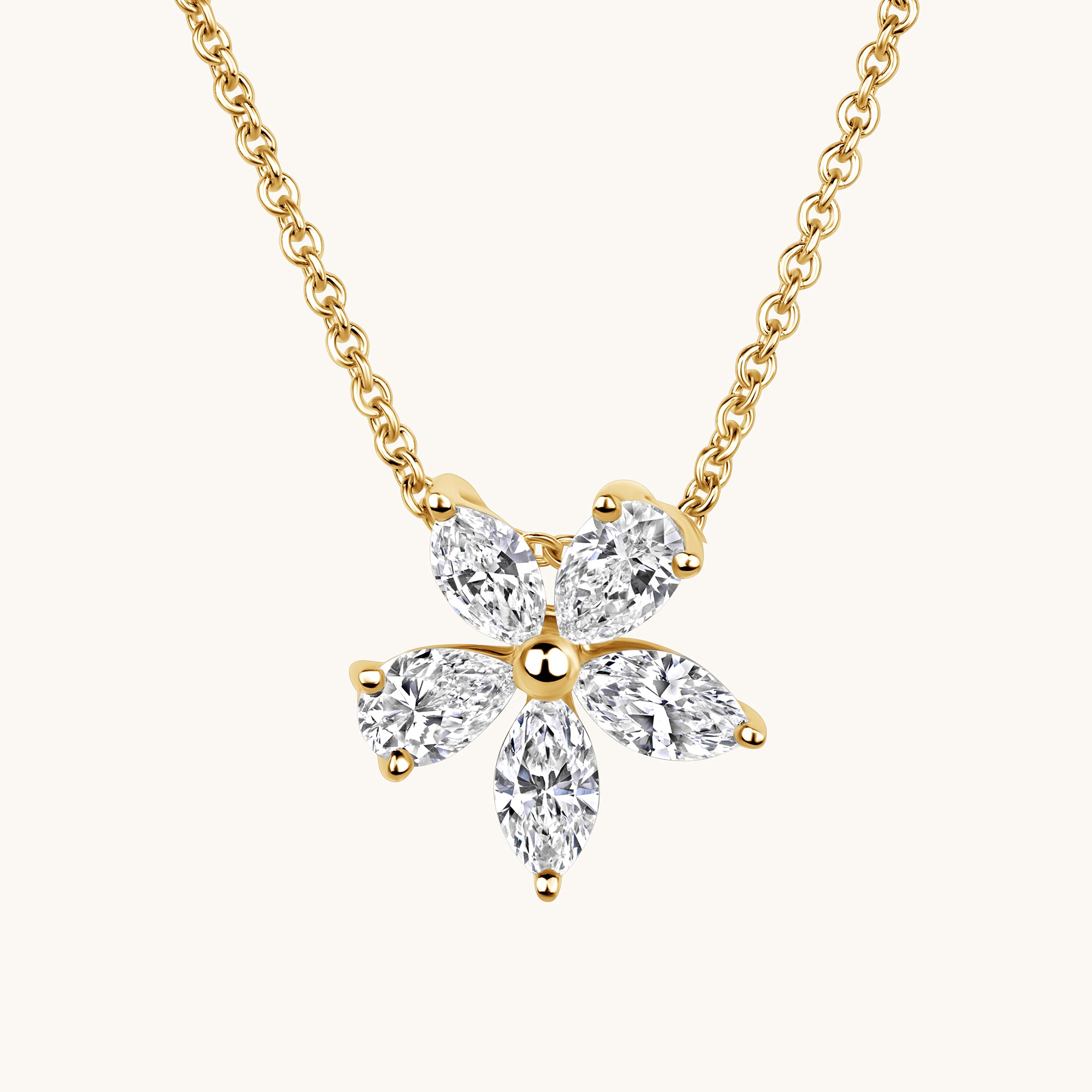 Diamond Flower Necklace – Happy Jewelers