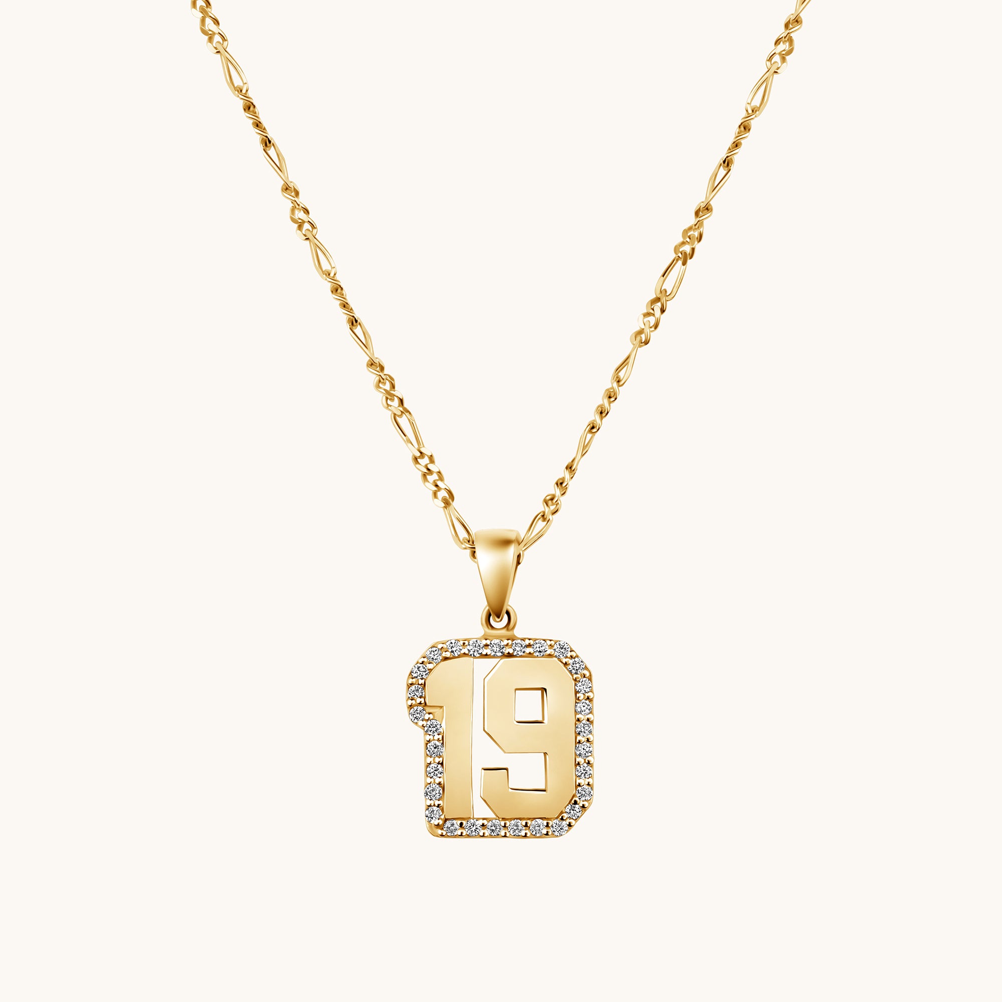 DIFFERENT NECKLACE PREMIUM ジョージ Diamond Outlined Number Necklace – Happy Jewelers