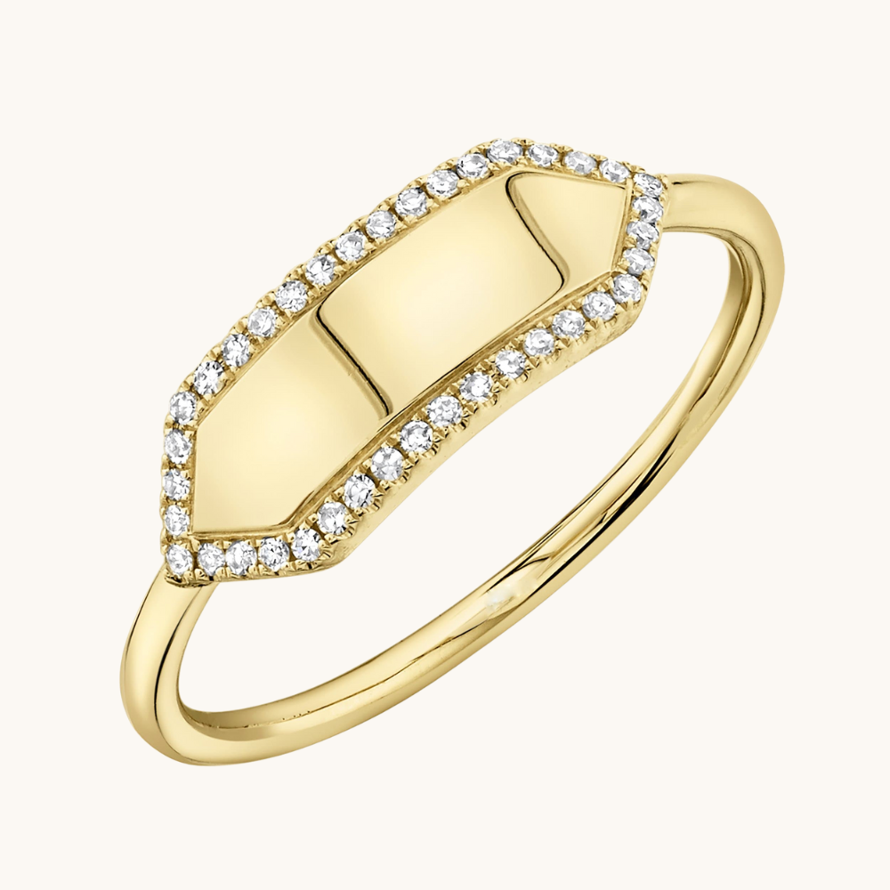 Diamond Personalized ID Ring - Happy Jewelers Fine Jewelry Lifetime Warranty